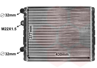 VAN WEZEL radiatorius, variklio aušinimas 58002129